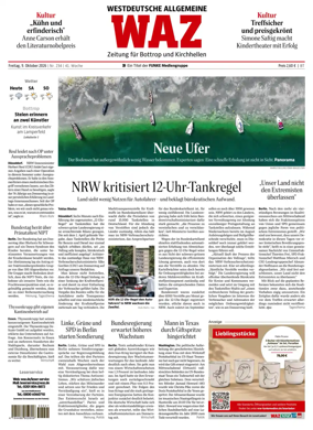 Cover of Westdeutsche Allgemeine Zeitung (Bottrop)