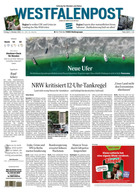 Cover of Westfalenpost (Menden)