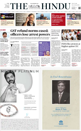 Cover of The Hindu (Hyderabad)