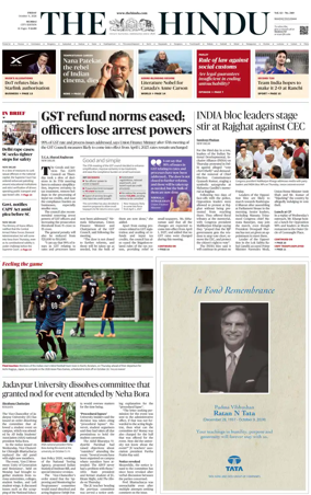 Cover of The Hindu (Mumbai)