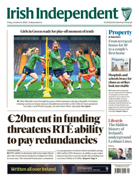 Cover of Irish Independent