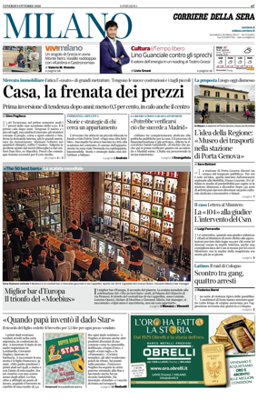 Cover of Corriere della Sera (Milano)