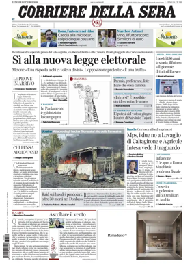 Cover of Corriere della Sera