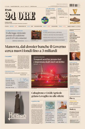 Cover of Il Sole 24 Ore
