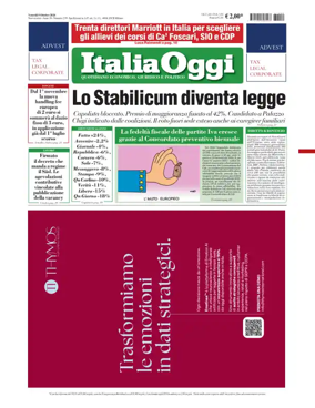 Cover of ItaliaOggi