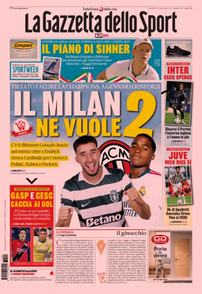 Cover of La Gazzetta dello Sport - Milano