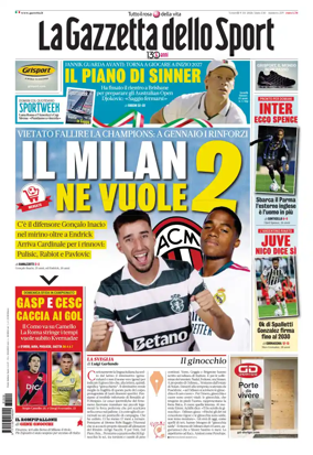 Cover of La Gazzetta dello Sport - Roma