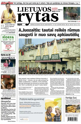 Cover of Lietuvos Rytas