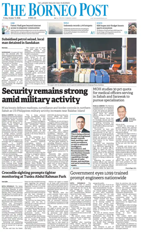 Cover of The Borneo Post (Sabah)