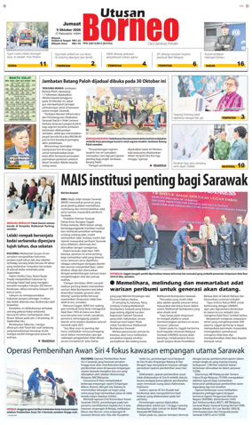Cover of Utusan Borneo (Sarawak)