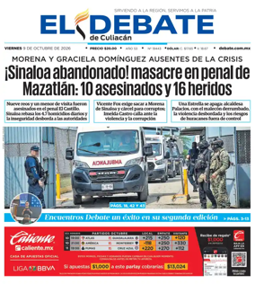 Cover of El Debate de Culiacan