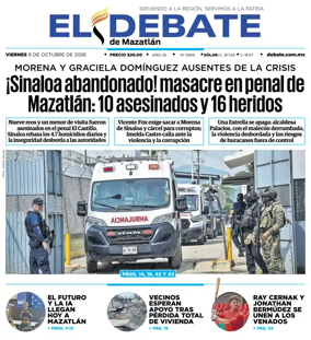 Cover of El Debate de Mazatlan
