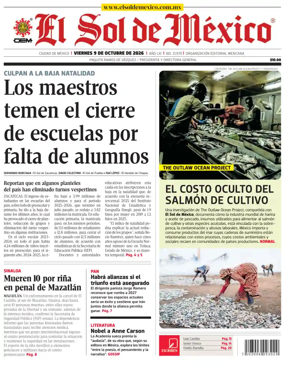 Cover of El Sol de Mexico