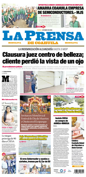 Cover of La Prensa de Coahuila