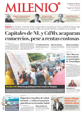 Cover of Milenio Tamaulipas