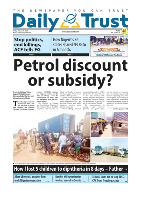 Cover of Daily Trust