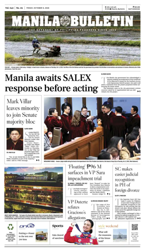 Cover of Manila Bulletin
