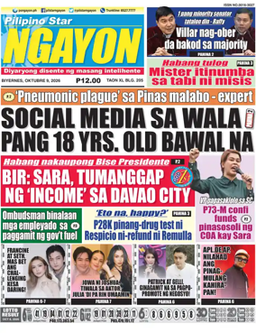 Cover of Pilipino Star Ngayon