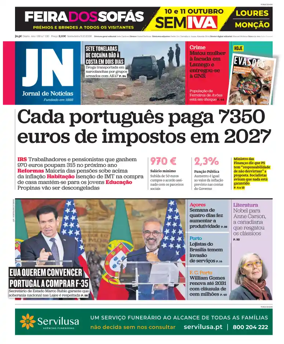 Cover of Jornal de Noticias