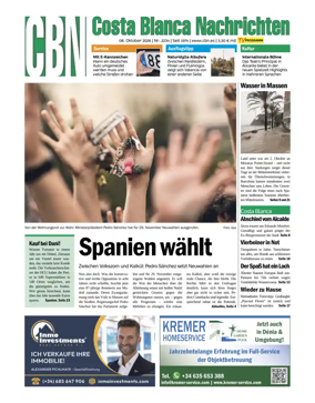 Cover of Costa Blanca Nachrichten