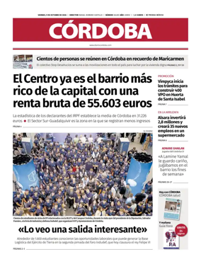 Cover of Diario Cordoba