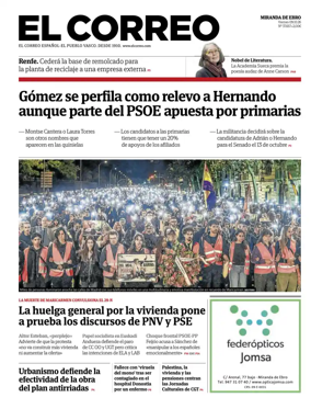 Cover of El Correo (Miranda de Ebro)