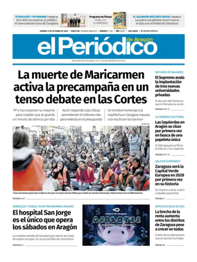 Cover of El Periodico Aragon