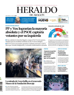 Cover of Heraldo de Aragon