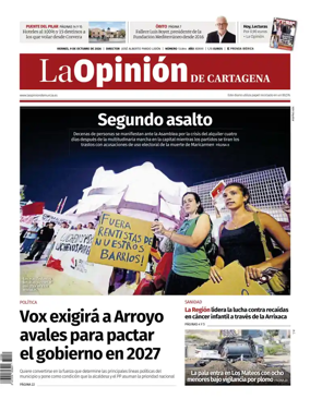 Cover of La Opinion de Murcia (Cartagena)