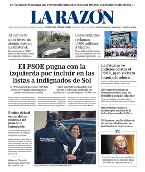 Cover of La Razon (Levante)