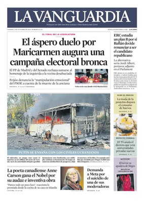 Cover of La Vanguardia