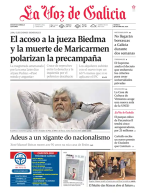 Cover of La Voz de Galicia (Carballo)