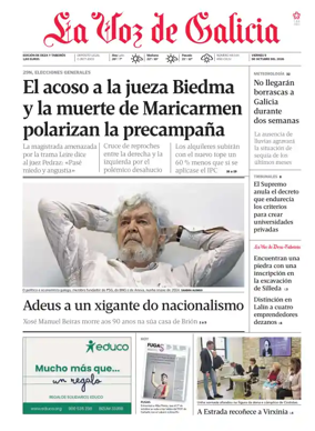 Cover of La Voz de Galicia (Deza)