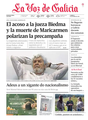 Cover of La Voz de Galicia (Ferrol)