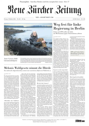 Cover of Neue Zurcher Zeitung