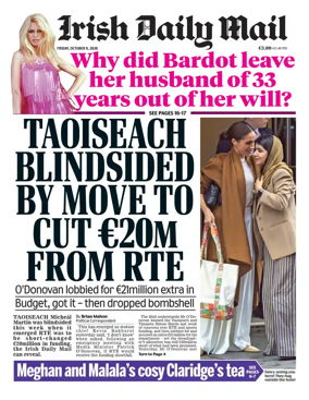 Cover of Irish Daily Mail