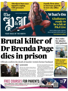 Cover of The Press and Journal (Aberdeen and Aberdeenshire)