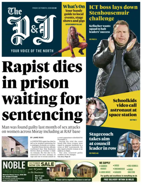 Cover of The Press and Journal (Inverness Highlands and Islands)