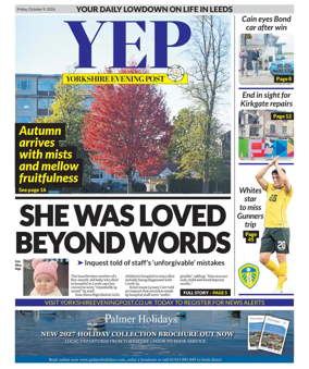 Cover of Yorkshire Evening Post