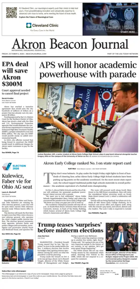 Cover of Akron Beacon Journal