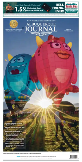Cover of Albuquerque Journal