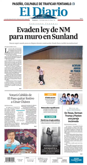 Cover of El Diario de El Paso