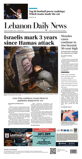 Cover of Lebanon Daily News