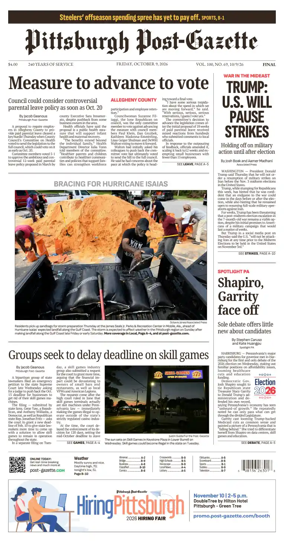 Cover of Pittsburgh Post-Gazette