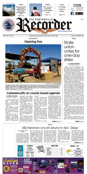 Cover of Porterville Recorder