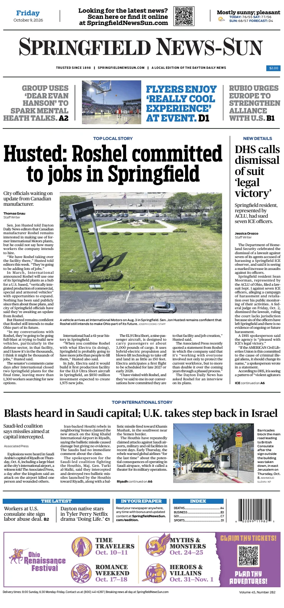 Cover of Springfield News-Sun