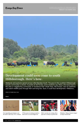 Cover of Tampa Bay Times TFP