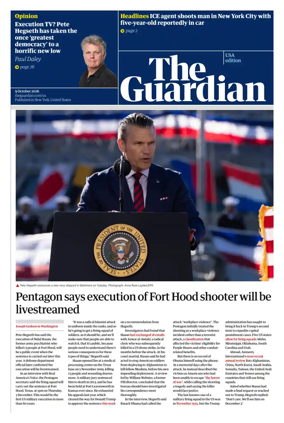Cover of The Guardian (USA)