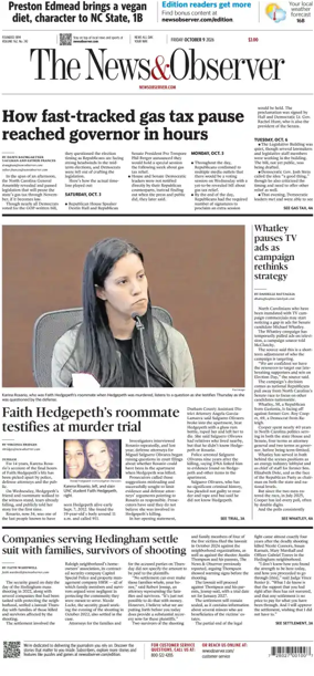 Cover of The News & Observer