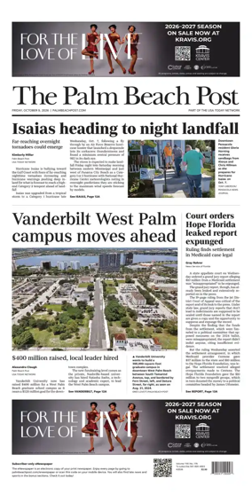 Cover of The Palm Beach Post